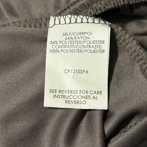 CLOTH & PEOPLE Olive Green Halter Eyelet Lace Bodice. Front Slit Crepe Maxi MED - Picture 9 of 13